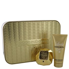 Paco Rabanne Gift Set -- 2.7 oz Eau De Parfum Spray + 3.4 oz Body Lotion