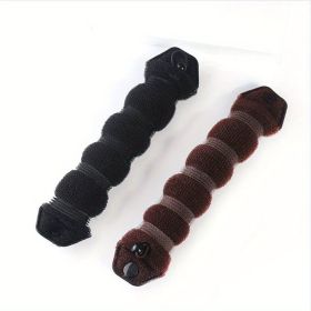 Hair Styling Tool Ponytail Holder Hair Donut Bun Ring Hair Styling Tools DIY Hair Foam Ring Shaper For Women (Color: BLACK)