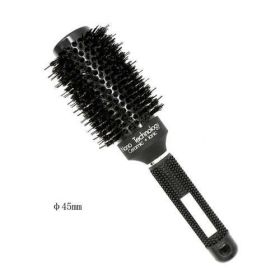 4 Sizes Nano Boar Bristle Ceramic Hair Round Brush Ionic Alunimum (Color: Gray)
